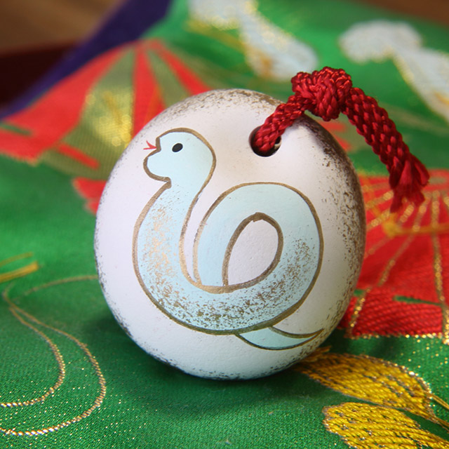 干支土鈴　巳（へび）