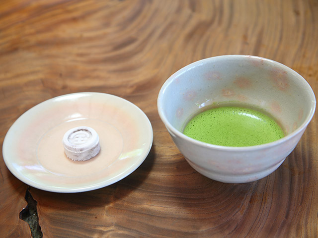 普茶料理の菜単　お抹茶・お茶菓子